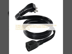 14 AWG SPT-3 Flachdraht-Stromkabel NEMA 5-15P bis 5-15R Gerade Klinge Stecker 15A 125V Flexibles Kabel für den industriellen/Hausgebrauch