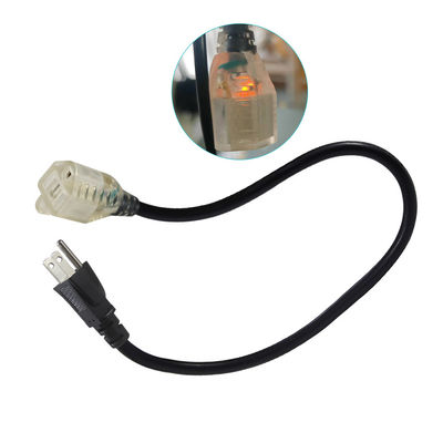 NEMA 5-15P auf 5-15R 18AWG Netzkabel Schwarz 1,8M SVT SJT