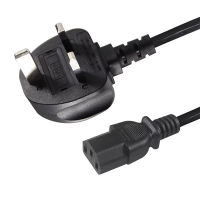 Großbritannien bis C13 Stromkabel 1.2M 250V 13A 16AWG Schwerlastkabel für Server/Medizintechnik/Rechenzentrum PDU (CE/BS1363/RoHS)