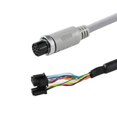 Wasserdichtes M12 14-Pin-weibliches Kreislaufverbindungskabel mit offenem Drahtende für Sensorsignalübertragung oder industrielle Automatisierung