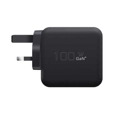 100 Watt GaN USB-C Wandladegerät mit UK/EU 2-Pin Stecker