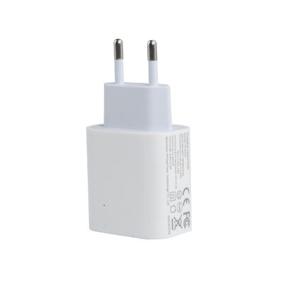 EU 2-Pin-Wandladegerät mit USB-C- und USB-A-Anschlüssen, 20W-kompakter Dual-Port-Power-Adapter zum Laden von Telefonen und Tablets