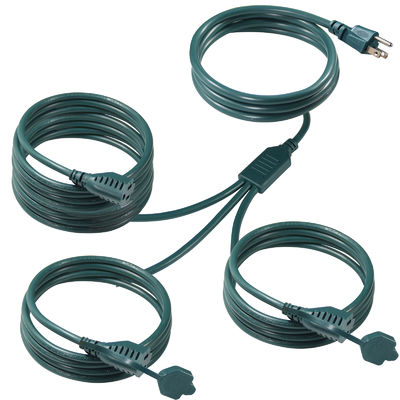 NEMA 5-15P auf 3-Wege US-Steckdosen-Verteiler Stromverlängerungskabel 125V AC