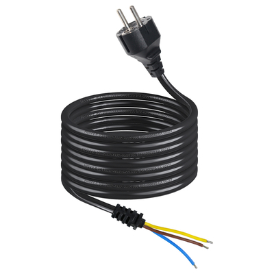 EU-Anschluss zu ausgegrabenem Stromkabel - 2-Pin-Euro-Stromkabel für DIY-WK-Verkabelung, Panelanschluss, Ausrüstungseingabe