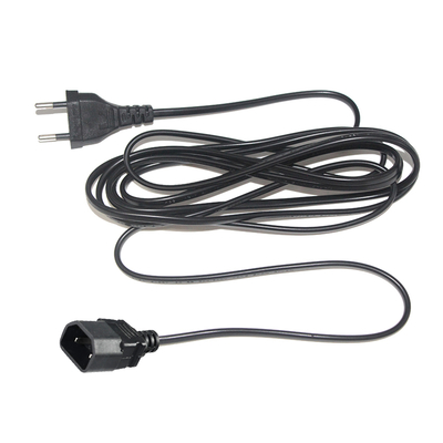 EU-Anschluss zum IEC C18-Stromkabel 2-Pin-europäisches Wechselstromkabel für Laptop-Adapter, Audioverstärker, Projektor, Drucker, 250V 2,5A