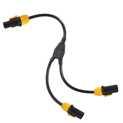 PowerCON Y-Splitter Kabel Stecker auf 2 Buchsen 12AWG 20A 125V
