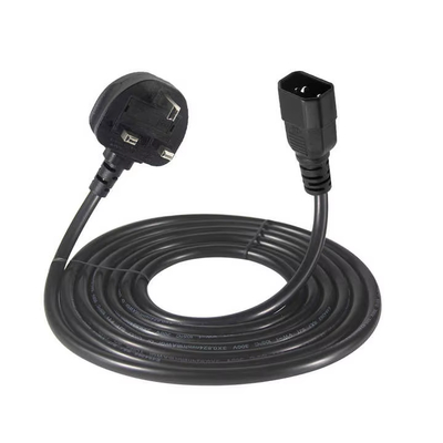 Verriegelung der UK-Steckdose an die IEC-C14-Stromleitung 1,8M 10A 250V