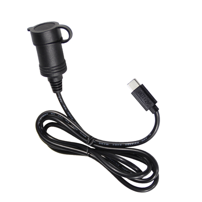 12V Zigarettenanzünder-Buchse auf USB-C-Netzadapter-Konverter DC-Ausgangsstecker mit Typ-C-Anschluss für Telefon, Tablet, GPS, Dashcam