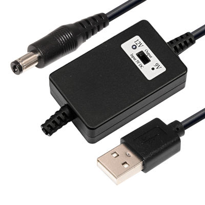 USB zu 9V 12V Gleichspannungstromwandler Kabel Steigerung Adapterkabel mit 5.5x2.1mm Anschluss für Router Kamera Lautsprecher Modem LED