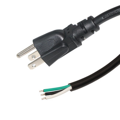 USA NEMA 5-15P zum entkleideten Ersatz Open End Stromkabel mit uns männlicher Stecker 18Awg