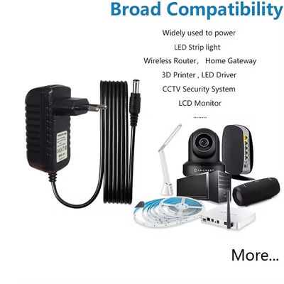 Schwarz DC 12V 0.5A 1A 1.5A 2A 2.5A 3A Netzteil für Cctv IP Kamera Ladung AC zu DC Adapter DC 5.5Mm Jack