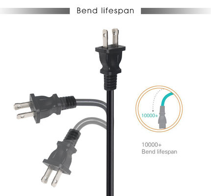 18AWG NEMA 1-15P C7-US 2-Stift-Stromkabel