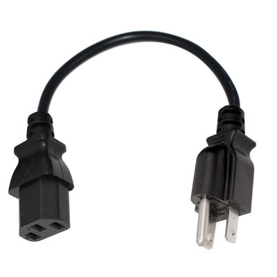 Universal NEMA 5-15P bis IEC C13 Stromkabel 10A 250V UL Zertifiziert für Computer/Server/Medizintechnik