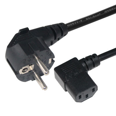 2 Pins Wechselstromkabel Europäisches Stromkabel mit IEC C13-Anschluss
