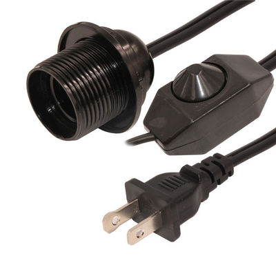 16AWG US-Stromkabel 2Pong Salzlampen-Stromkabel mit E12 E14 E26 E27