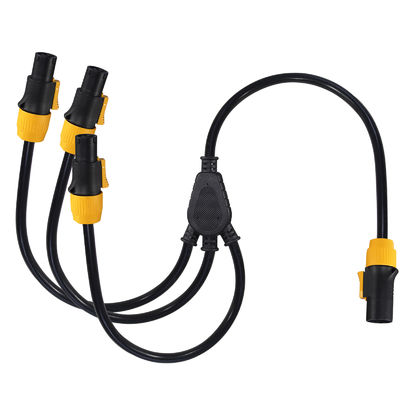 Nac3fca Innen- und Außenbereich 20A True1 Männlich auf 3 Weiblich Y Splitter PowerCON Kabel 1m-10m Länge