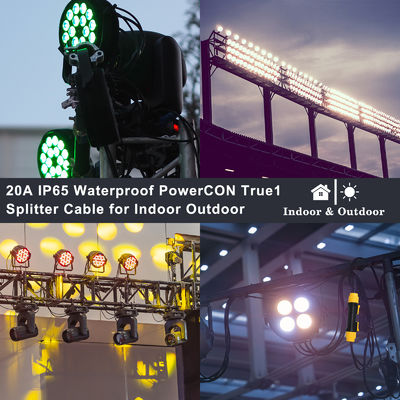 Nac3fca Innen- und Außenbereich 20A True1 Männlich auf 3 Weiblich Y Splitter PowerCON Kabel 1m-10m Länge