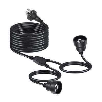 3M AU Stecker auf Dual IEC Buchse Y-Splitter Netzkabel