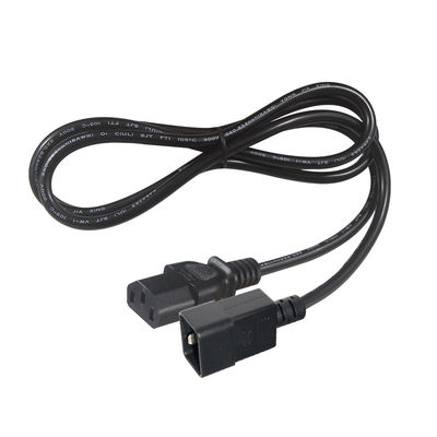 10A IEC Weibliche Endung C20 bis C13 Stromkabel VDE 2 Ft Schwarzes Verlängerungskabel