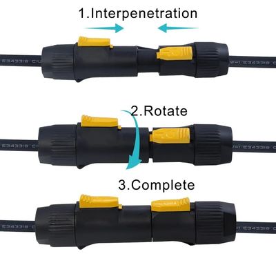 Verriegelbare PowerCon True1 Männlich-Fraulich 20A-Kabel für sichere und sichere Bühnenbeleuchtung