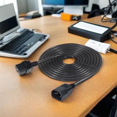IEC C19 auf C14 Netzkabel 16AWG 250V 1,8m für Industrieanlagen