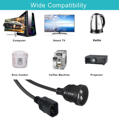 240 V 3 Spitzen IEC 320 C14 Stromkabel für eine reibungslose TV-Verbindung in Australien