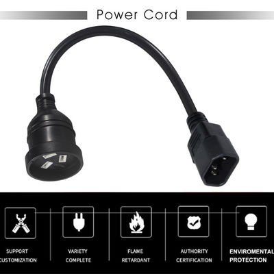 240 V 3 Spitzen IEC 320 C14 Stromkabel für eine reibungslose TV-Verbindung in Australien