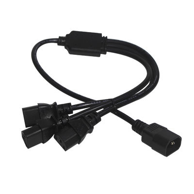 Dauerhafte OEM ODM Leistung C14 C13 3-Wege Splitter Verlängerungskabel 0,8m IP11