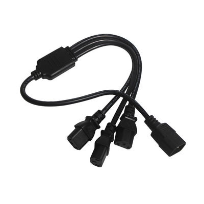 Dauerhafte OEM ODM Leistung C14 C13 3-Wege Splitter Verlängerungskabel 0,8m IP11
