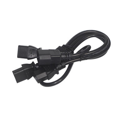 Dauerhafte OEM ODM Leistung C14 C13 3-Wege Splitter Verlängerungskabel 0,8m IP11