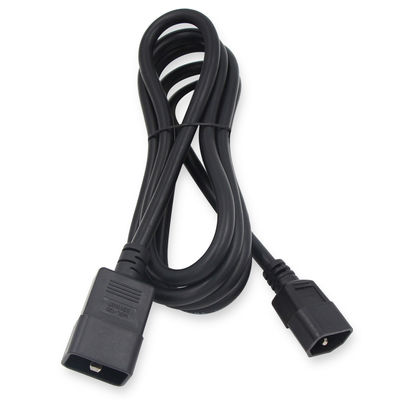 IEC C19 auf C20 Netzkabel 1,5m PVC-Mantel 220V EU-Stecker