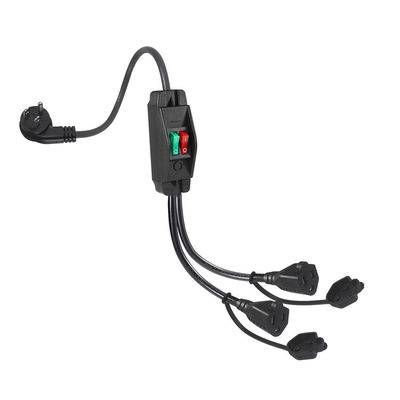 15A/125V Flat Plug Inline 1 Main Line 2 Sub Nema 515P 3Pin Y Typ Splitter Stromkabel mit Schalter