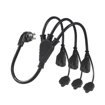 USA-Zertifikat 6Ft 3 Pin Plug 515P zu 3 Way Nema 515R Ac Extension Cord Drei-Stich-Auslass-Splitter