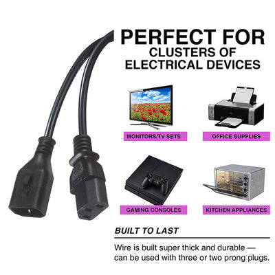 OEM 1.5M Computer AC Stromkabel IEC C14 Stecker zu IEC C13 weibliche Steckverbinder
