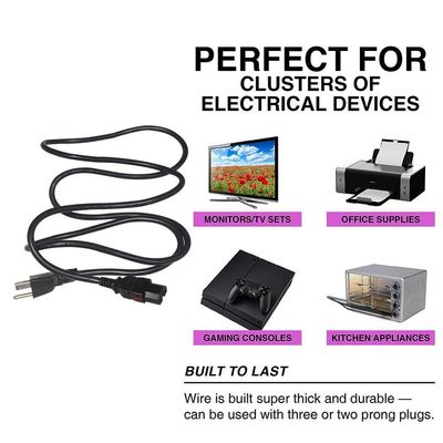 Schließen Sie uns ein Stecker an Iec C15 Desktop Computer Stromkabel 16AWG- 18AWG