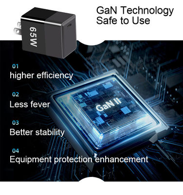Kurzschlussschutz 65W GaN-Ladegerät mit QC4.0 PD- und USB-C-Anschluss EU/US/UK