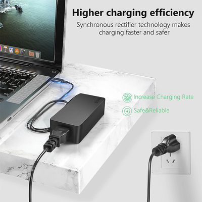 65 Watt Desktop-Stromversorgung Adapter Computerladegerät mit Typ C Ladedraht Eingang 100V-240V