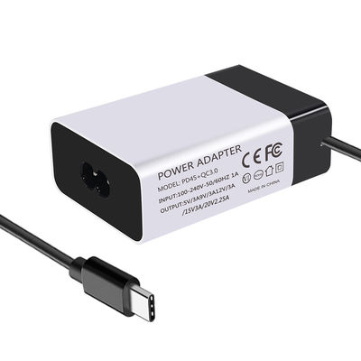 45 Watt USB Typ C PD-Ladegerät QC 3.0 5V 9V 15V 3A 20V 2.25A Laptop-Power-Adapter