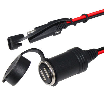 12V-Solarbatteriekabel mit SAE zur Zigarettensteckdose