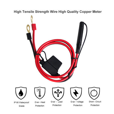 10A 2ft SAE bis Eyelet Terminal Solarstromkabel 16AWG Kupfer