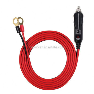 1M Spt-2 12V 24V Solarstromkabel Auto Zigarettenanzünder Männlicher Adapter zum 2 Ring Terminal