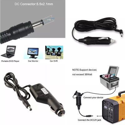 Portable DC12V Zigarettenschalter Kabel mit 5,5mm*2,1mm Stecker