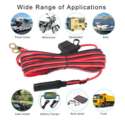 15A Sae Batterieladegerät mit O-Ring-Terminal-Auto-Verlängerungskabel 2ft