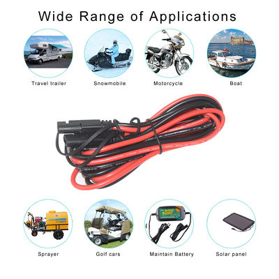 12V 24V SAE 2Pin Solarstromkabel Schnellabschluss Stecker mit PVC-Jacket