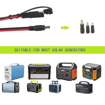 SAE zu DC 5521 Koaxialadapter Solarstromkabel 10 Fuß Schnellentladung Trennen