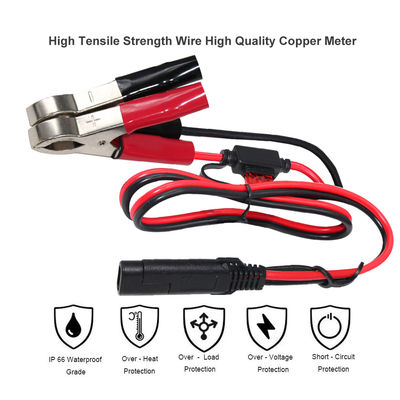 1.5m 5A geschmolzenen Alligator Clips zu Dc SAE Batteriekabel Warterproof
