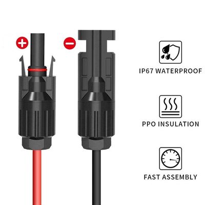 IP67 VDE RV Solarstromkabel PV Solaranschluss zum Ziel Null Unipolar Stecker