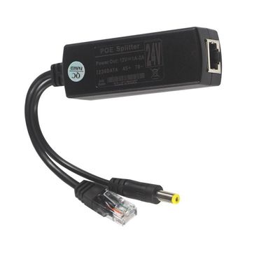 Wasserdichtes POE Injektor Splitter 100Mbps Sicherheit 12W Y Splitter Poe Adapter