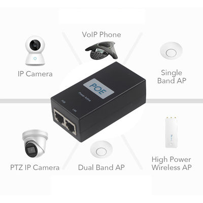 110V-240V 50-60Hz 24V 1A POE Injektor Adapter für Sicherheit CCTV IP Kamera