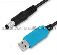 Weißer 3A 2,1 mm 5 Volt auf 9 Volt USB-Wandler für USB-Spannungskabel